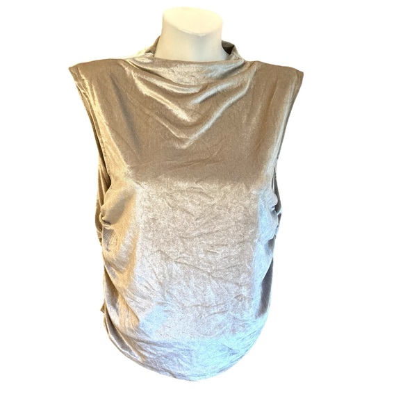 a new day Chic Sleeveless top tank shirt blouse Metallic size L large - Picture 1 of 10